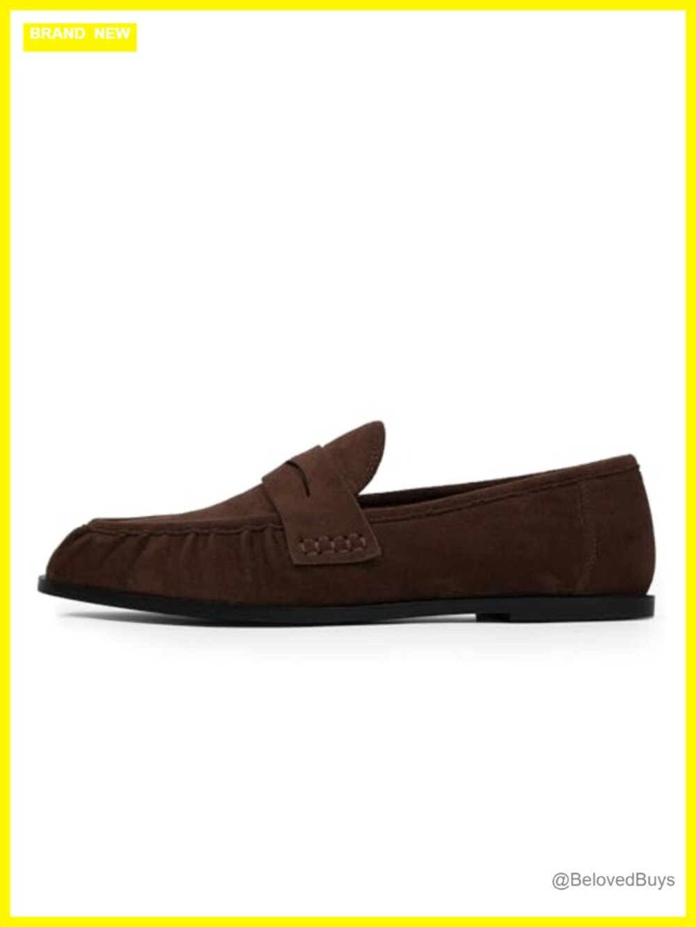 Penny Loafers Faux Suede Cushioned Slip-On Comfortable Flats for Women